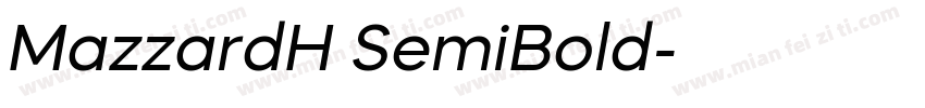 MazzardH SemiBold字体转换